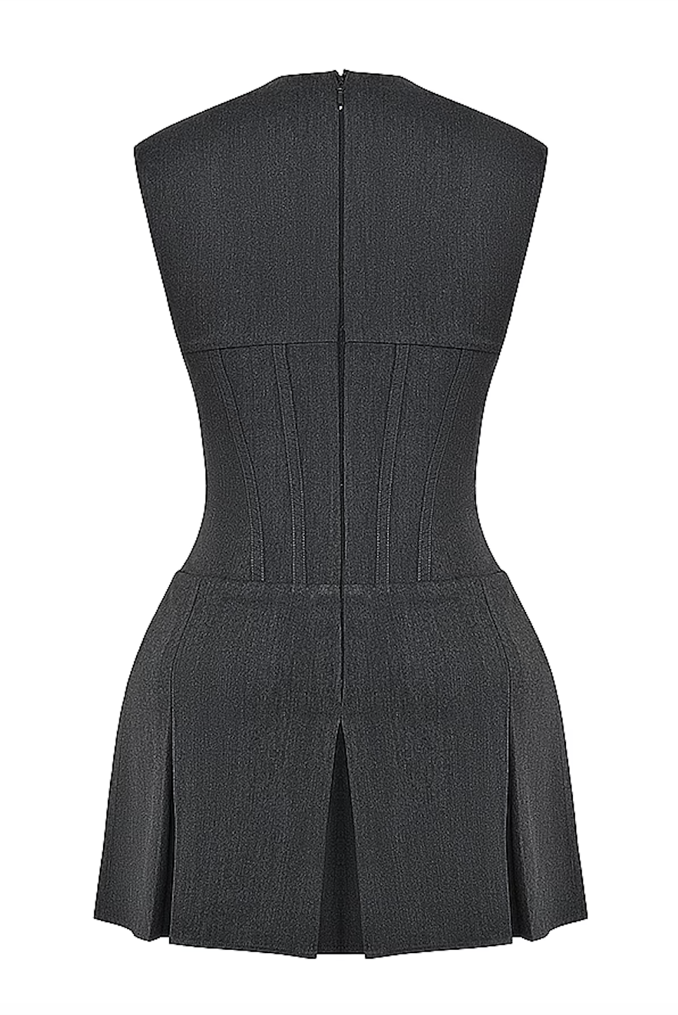 House of CB Eleanor Grey Pleated Mini Dress